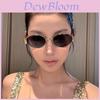 Fashion Oval Sunglasses For Women With Metal Frame Sun Protection For Outdoor Activities