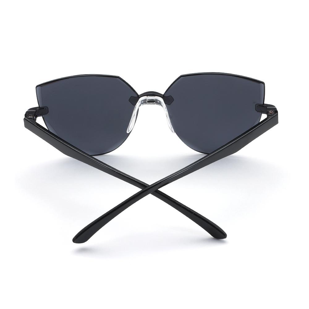 Cat Eye Sunglasses Rimless Sun Glasses For Women Trendy Transparent Candy Color Eyewear Fashion Party Costume Accessories