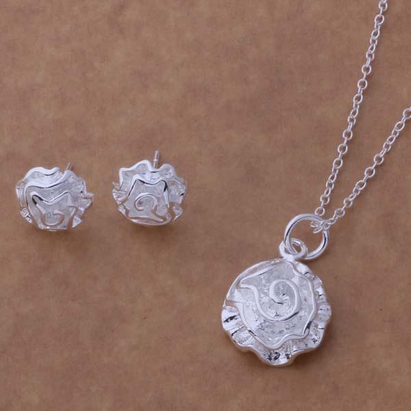 wholesale High quality silver plated Fashion jewelry Necklace earrigns WT-188Good product