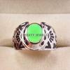 Jade Oval Cut Gemstone With 925 Sterling Silver Ring For Men's #B166 JL375675696355
