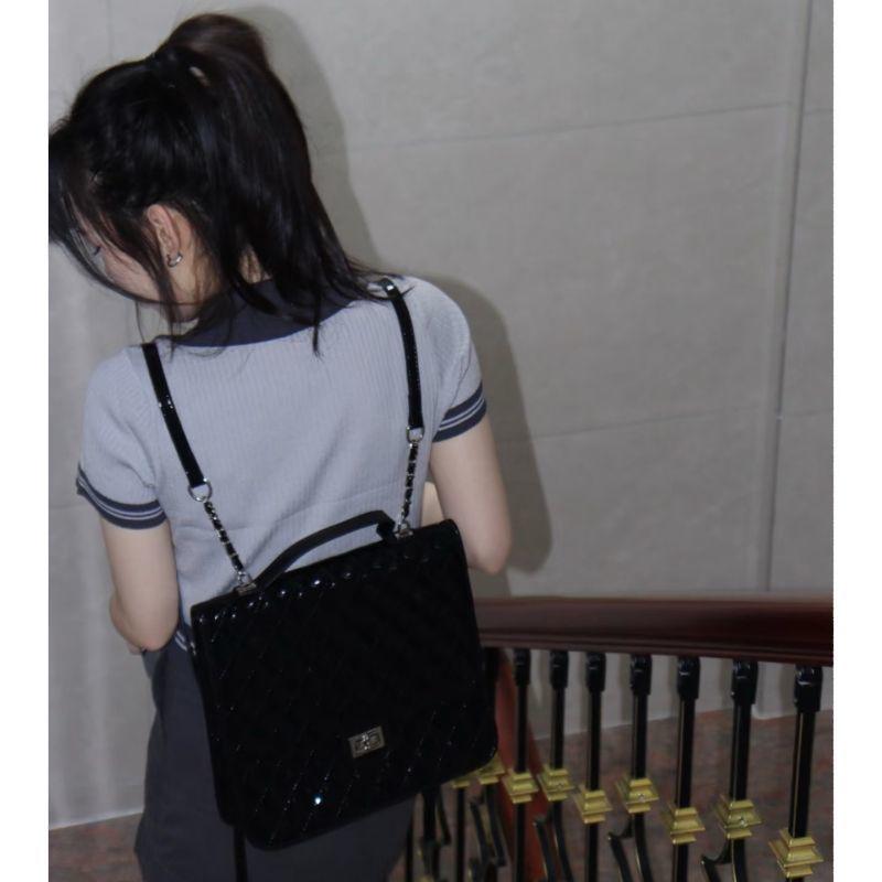 Chic Hong Kong Style Sweet & Spicy V-Neck Polo Knit Top - Women's Summer Short-Sleeve T-Shirt