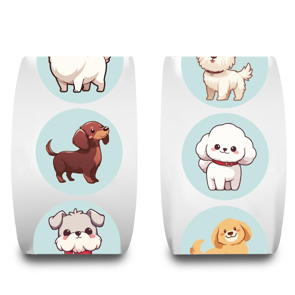 500PCS Puppy Roll Stickers Notebook Colorful Sketchbook Graffiti Phone Scrapbooking Motorcycle Motorcycle Harajuku Sticker