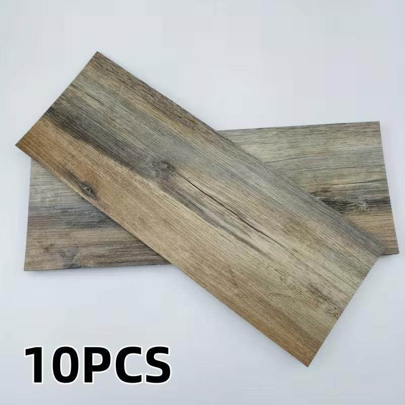 10 ks 40x15cm PVC Podlahové Samolepky Samolepicí Samolepky Voděodolné Zesílené Dřevěný Vzor Podlahové Samolepky Samolepky Obývací Pokoj
