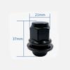 37mm  Lug Nuts  OEM Factory Style Mag Seat Lug Nuts M12x1.5,m12x1.25,hex 21mm, black or sliver