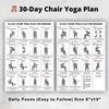 2/10 Vel Thuis Trainingsgids En Fitnessschema Voor Sportscholen 30-Dagen Stoelyoga Challenge Voor Ouderen Volledig Lichaam Trainingsplan
