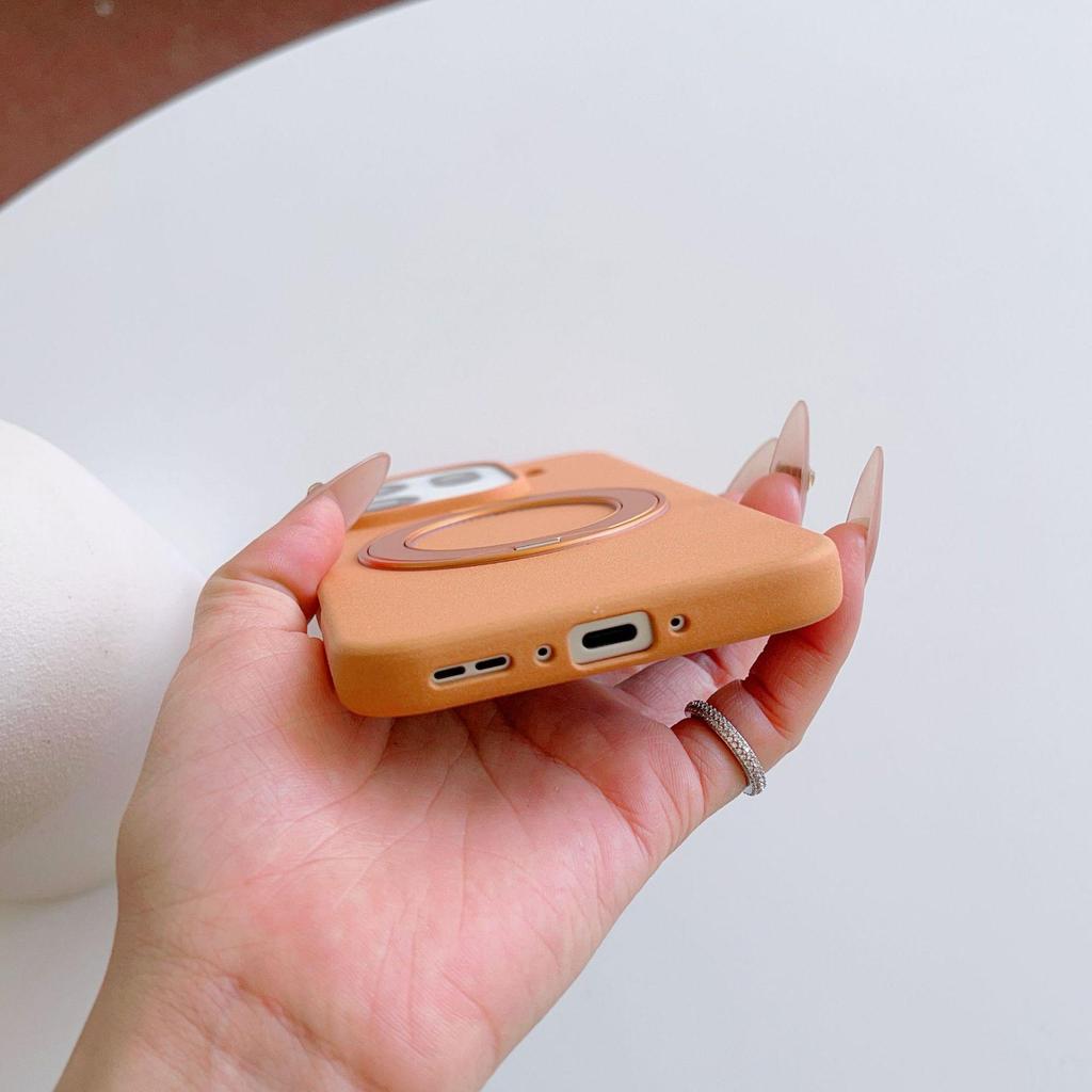 OPPO Find X9U Sandstone Magnetic Alloy Bracket Protective Phone Case