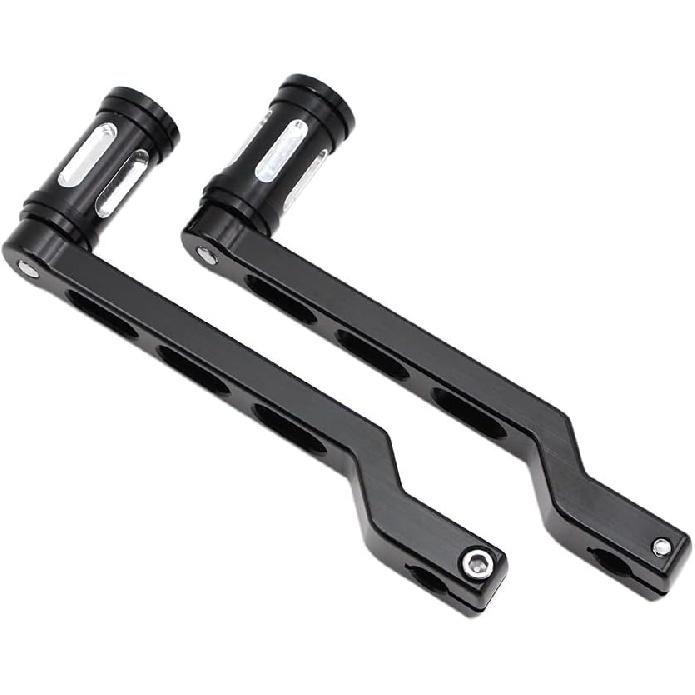 DreamSeek Heel Toe Gear Shift Lever + Shift Peg for Harley FL Softail/Touring, Road King, Street Glide/Tri Glide Trikes - Shifter Lever (Black)