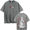 Washed Vintage Anime ReZERO Starting Life In Another World Tshirt Subaru Natsuki Graphic T Shirt Men Women Oversized Tshirts