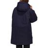 adidas Solid Color Mid-Length Casual Hooded Down Jacket Women Outerwear Blue GE9970