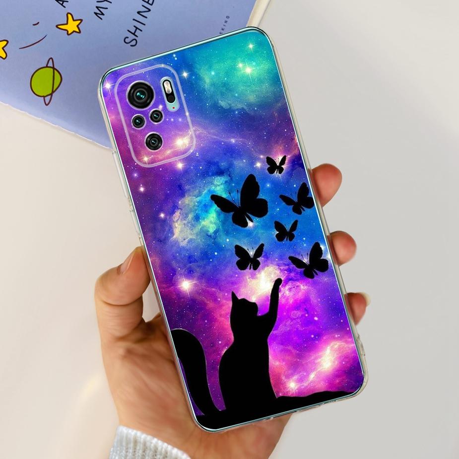 For Xiaomi Redmi Note 10 Case Note 10S Cute Cartoon Painted Cover Soft Silicone Case For Redmi Note 10 Pro Max Note10 10S Fundas