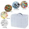 3-Tier Craft Storage Container, Stackable Organizer Box with Dividers for Art Supplies, Beads, Washi Tapes, Jewelry Accessories