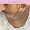 Floral Metal Pendant Necklace With Alloy Charm For Women Fashion Jewelry Set