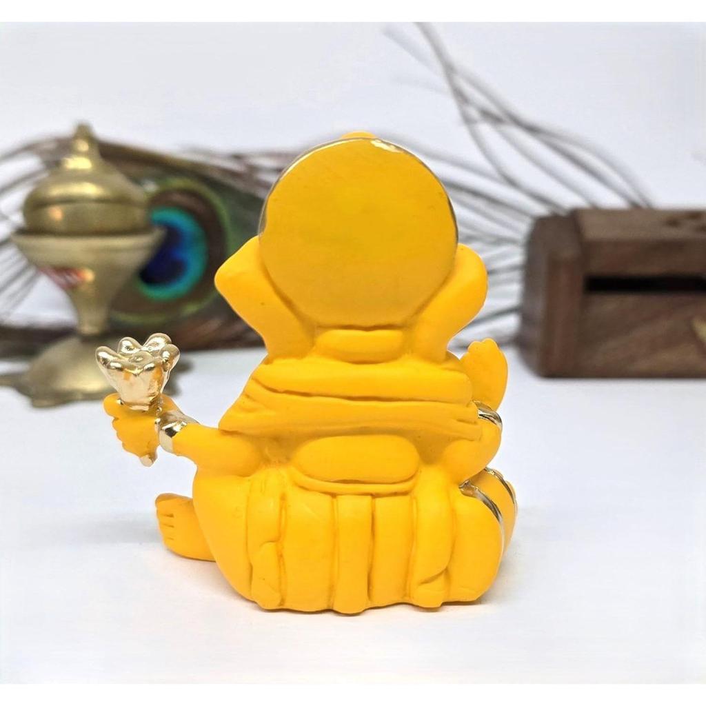 Ganesha Mango Terracotta Finish | for Car Dashboard | Gifting | Office Desk | Home Decor