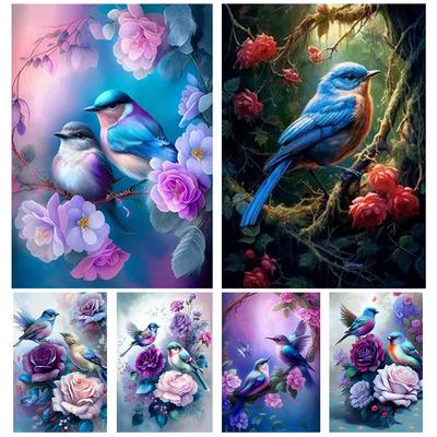 5D DIY Diamond New Flower and Bird Animal Diamond Embroidery Mosaic Jewelry CrossStitch Embroidery Home Decoration Gift