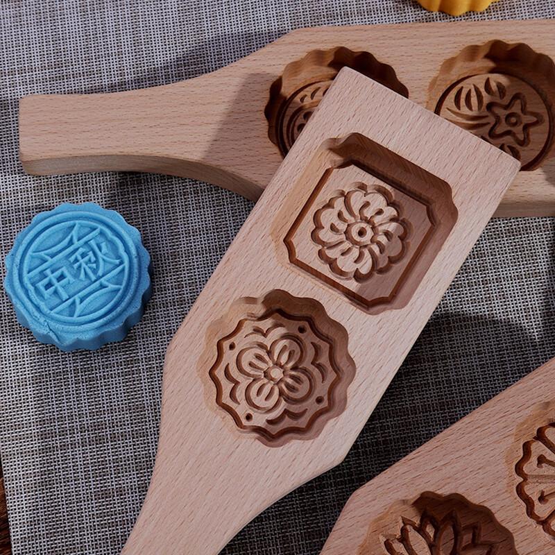 Wooden Mid-Autumn Festival Mooncake & Rice Cake Mold