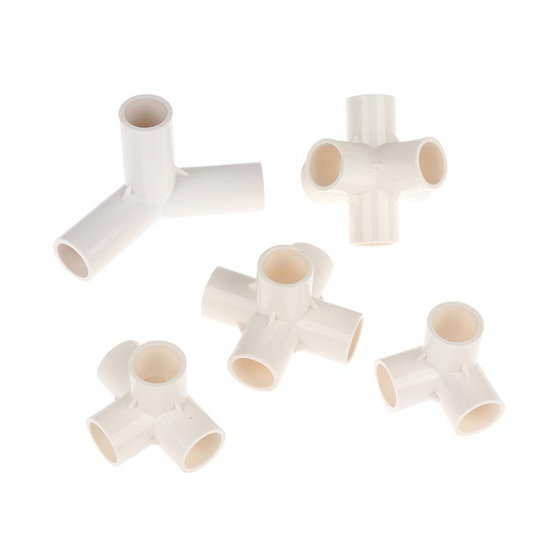 Heavy Duty PVC Pipe Coupler 20/25/32/40/50mm 3/4/5/6 Way 3D Connectors for Agricultural Irrigation DIY Pipe Rack Plumbing Repairs