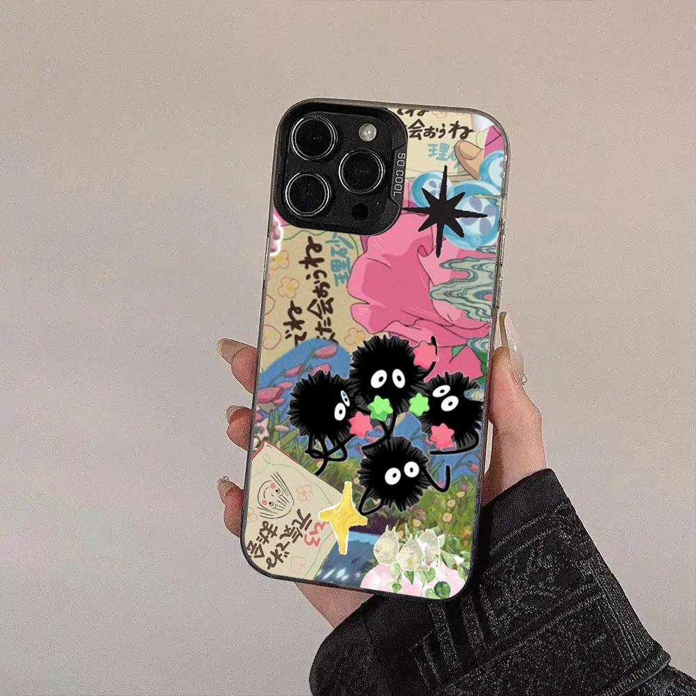 S-Spiriteds Flower A-Away Cover For IPhone 17Air 16 15 14 13 12 11 Pro Max X XS XR Plus Colorful Silver Phone Case