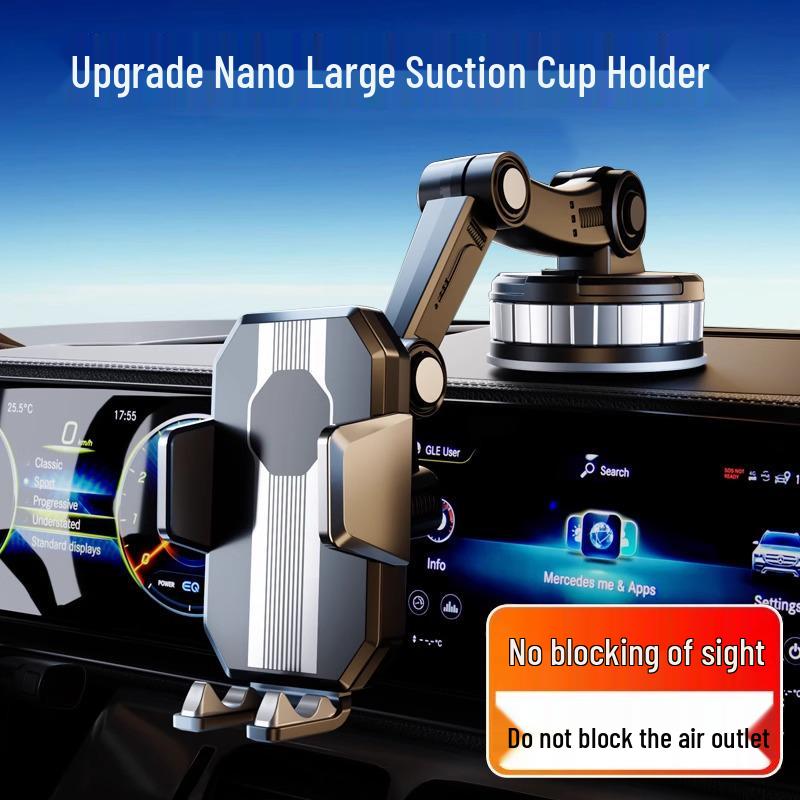 2026 Shockproof Universal Car Phone Holder with Anti-shake and Suction Cup Design for Navigation