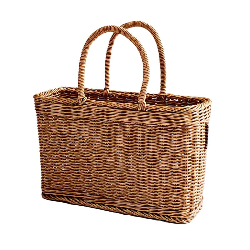 Kleane Lattan Washable SIAA for Guest Bath Size Rattan Basket Storage Spa Bath Hot Rattan Easy To Commercial Facility Household 3P037RA Basket,