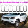 Auto Grille Cover Radiator Grill Ring Inserts Frame For Jeep Grand Cherokee 2014-2016 Car Kit Black Parts