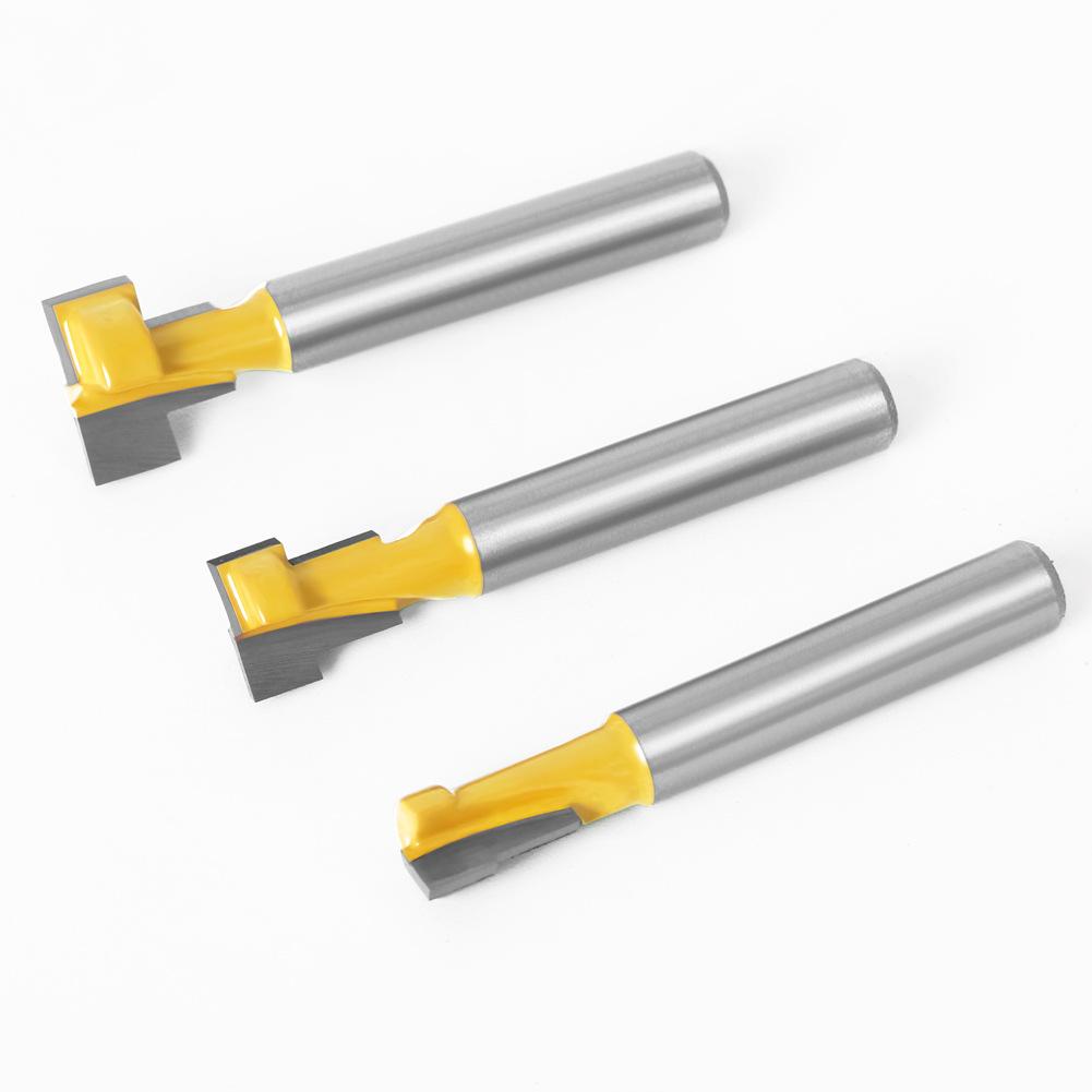 1/4 Handle Slotted Woodworking Milling Cutter, Keyhole Cutter, Keyhole Cutter, Photo Frame Hanging Hole Cutter, Photo Frame Cutter, Carving Cutter