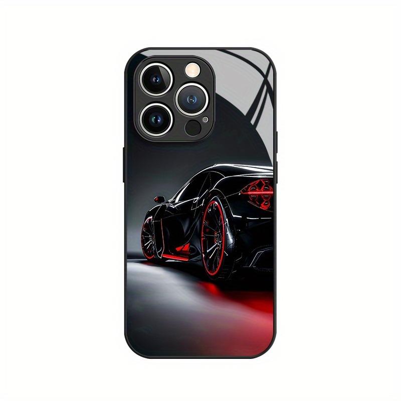 Carcasă Telefon Material Sticlă Model Cool Negru Mașină Pentru iPhone 17 Pro Max 11 12 13 14 15 16 Pro 16E 17Air 7 8 15 Plus XR XS X
