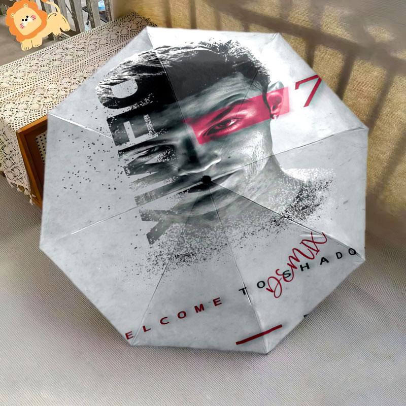 1 PC Automatic Folding Umbrella - CR7 Cristiano Ronaldo Pattern, Portable & Foldable Design with 8 Ribs, Christmas Birthday Gifts