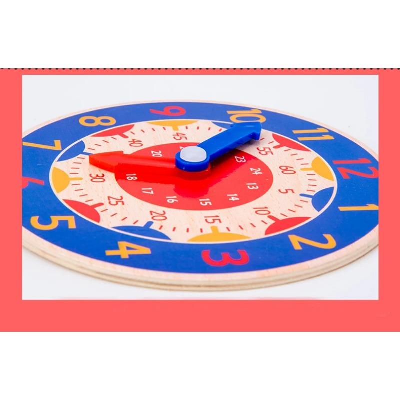 Children Montessori Clock Educational Toys Hour Minute Second Cognition Colorful Clocks Jigsaw Toy Kids Early Preschool Teaching
