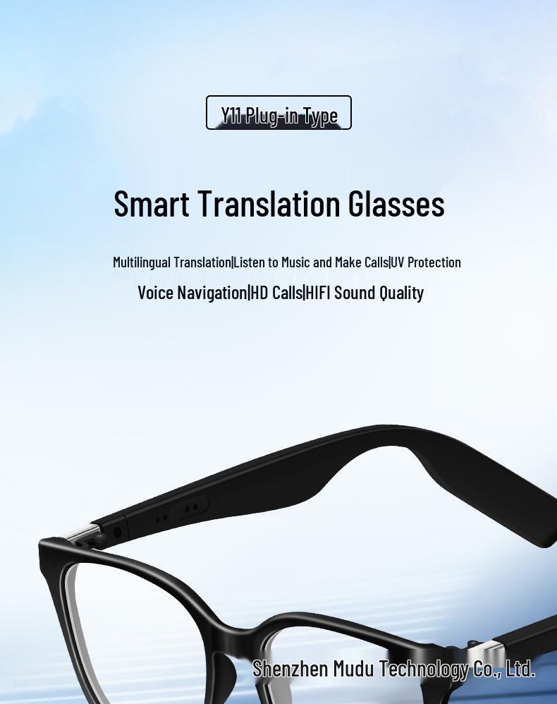 2026 Smart AI Glasses: Magnetic Plug-in for Calls, Music, Voice Assistant, and Translation.