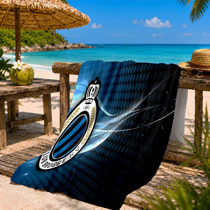 Golden Club Atletico Emblem Beach Towel Microfiber Beach Towel, Lightweight and Quick-Dry, for Summer Travel, Swimming Pool Fan Birthday Gift
