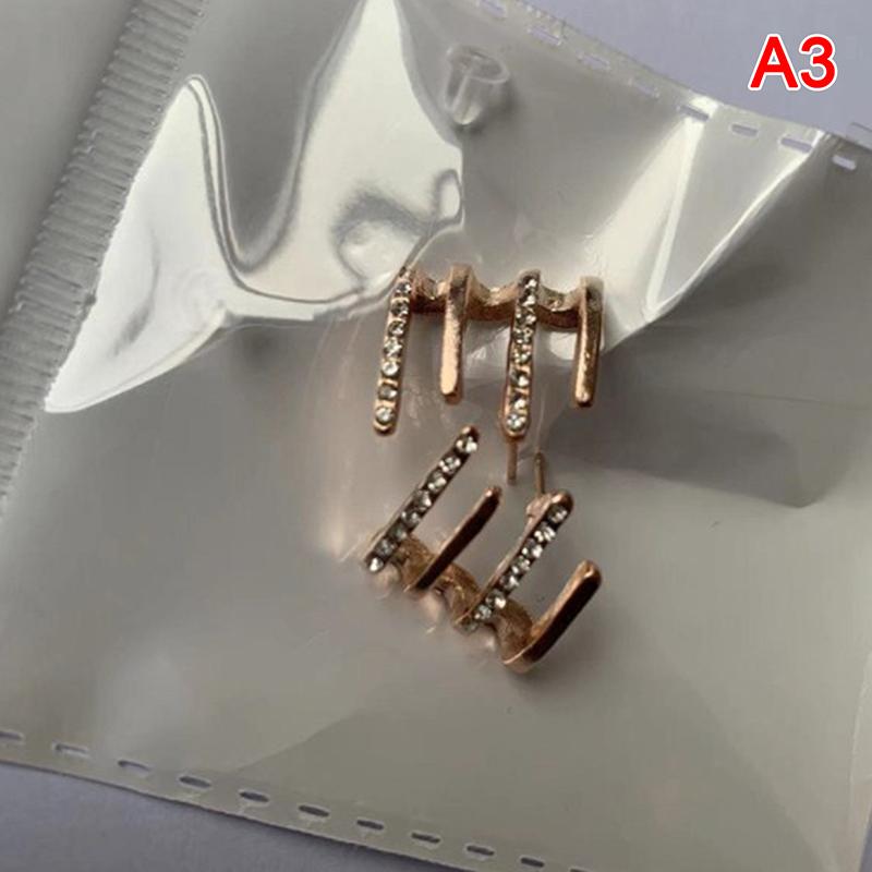 Kolczyki rzędowe z czterema pazurami Damskie Proste Koreańskie Błyszczące Kolczyki Imprezowe