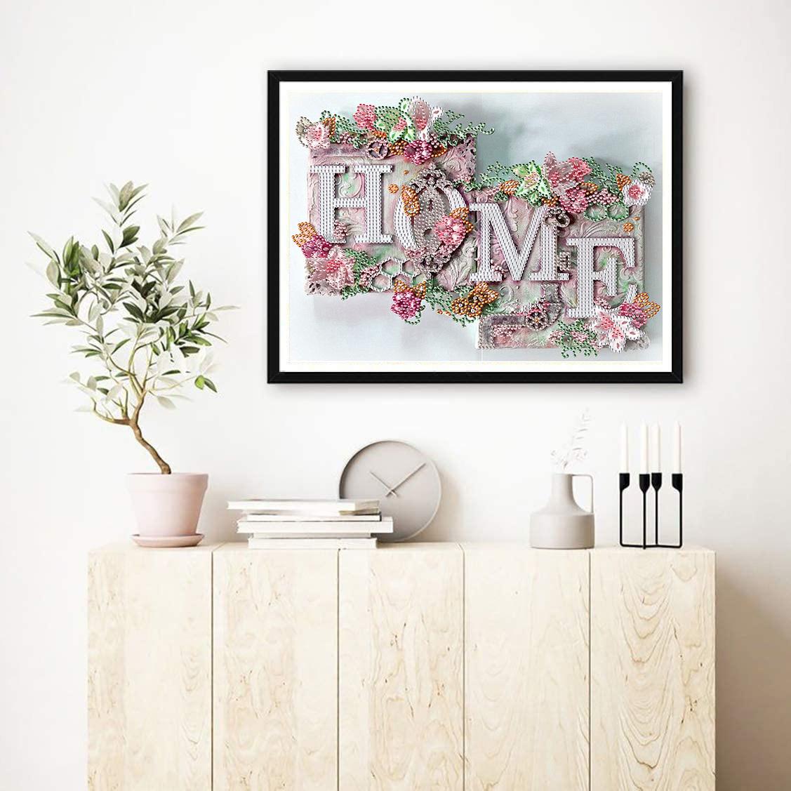 

5D DIY Алмазная картина Письмо Набор для вышивки крестом Мозаика Алмазная вышивка Полный круглый/квадратный дрель Украшение дома Round 30x40cm