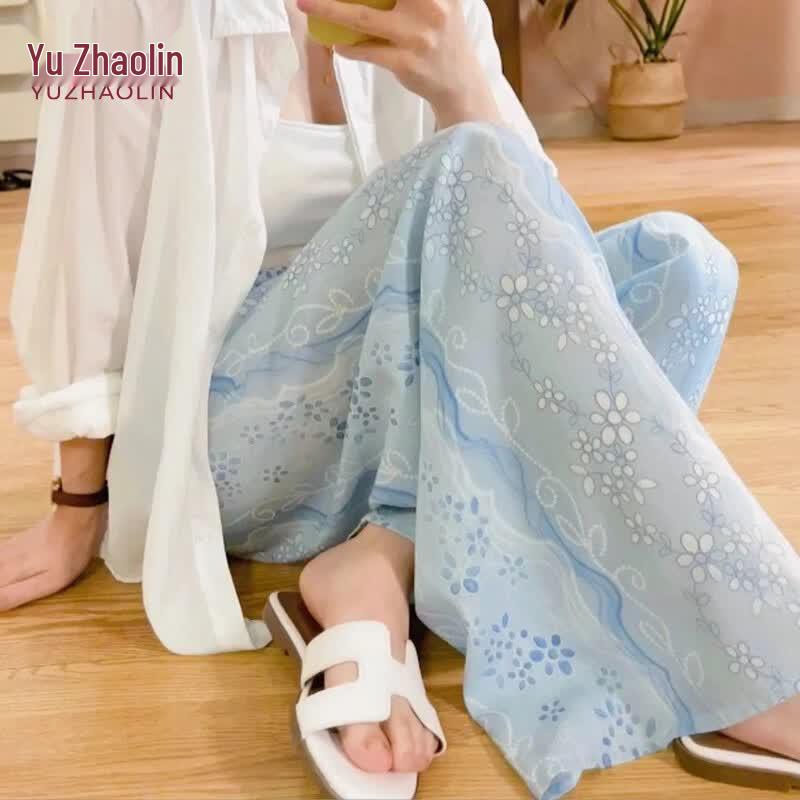 Women s Summer Thin Wide-Leg Casual Pants XL