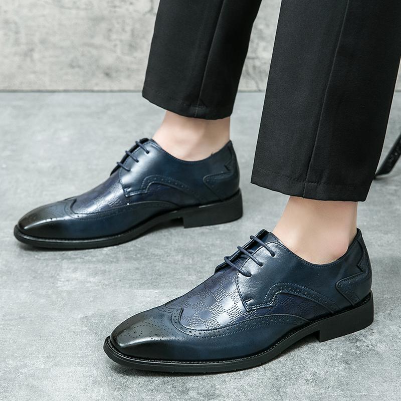 Gentleman Business Formal Leather Shoes Men Dress Shoes Classic High Quality Formal Office Oxford Shoes For Men Brogue