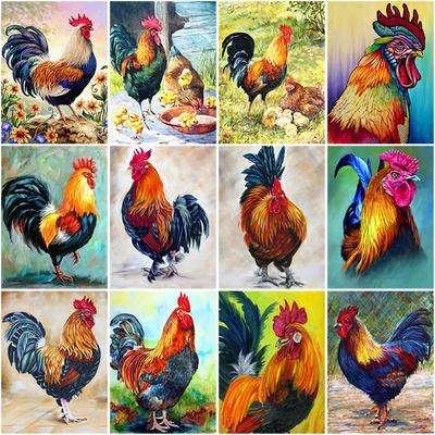 Diy 5d pintura diamante frango fazenda cenário diamante bordado venda completa broca redonda strass imagem animal mosaico decoração