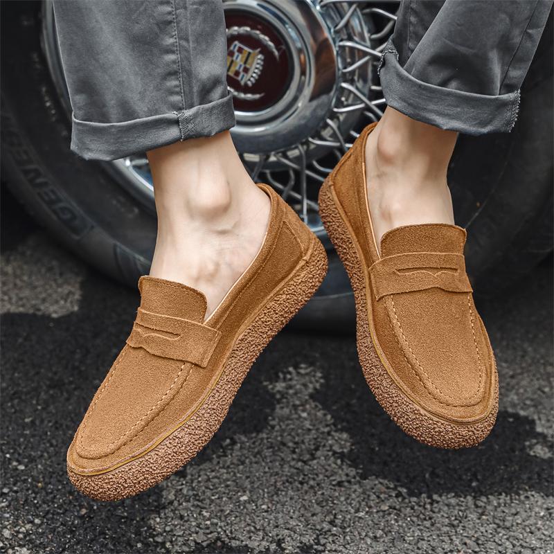 Handmade Suede Leather Casual Men Shoes Design Sneakers Man Comfortable Leather Shoes Men Ankle Boots Hot Sale Moccasins Driving