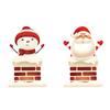 Santa Claus Christmas Static Cling Window & Wall Stickers for Glass Doors