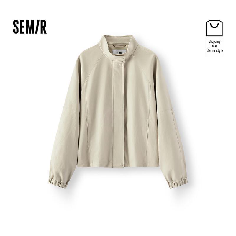 

Semir Women s Faux Leather Raglan Sleeve Jacket M