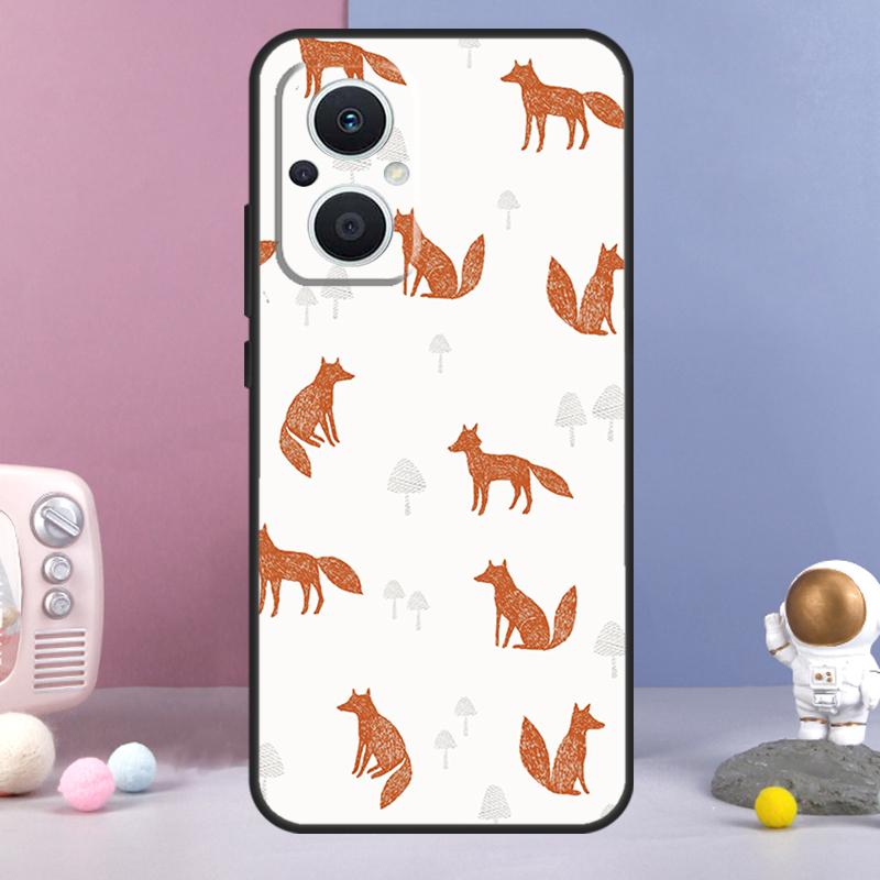 Cartoon Foxes Animal Funda For OPPO Reno 11 F 12F 13F 14F 10 12 13 14 Pro 7 8 Lite OPPO Find X9 X6 X5 X8 Pro Case