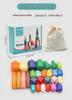 Kids' Nordic-Style Colorful Wooden Stacking Stones: Educational and Interactive Parent-Child Indoor Toy