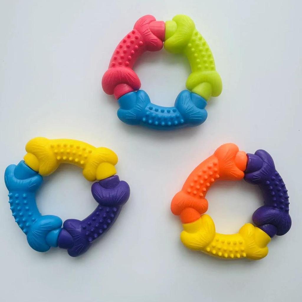 Durable TPR Teething Dog Toys for Golden Retrievers and Corgis - Bite-Resistant Cleaning Sticks and Balls