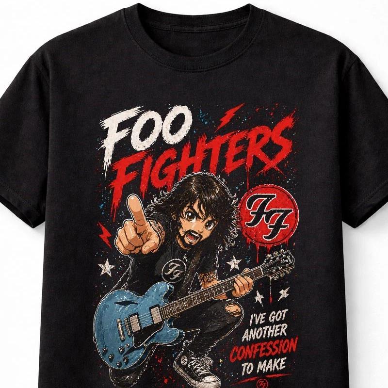 Foo Fighters Everlong Lyrics Dave Grohl Rock Band Guitar Graphic Unisex TShirt S