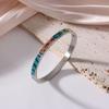 18K Electroplated Women's Retro Enamel Drip Oil Titanium Steel Bracelet, 6mm