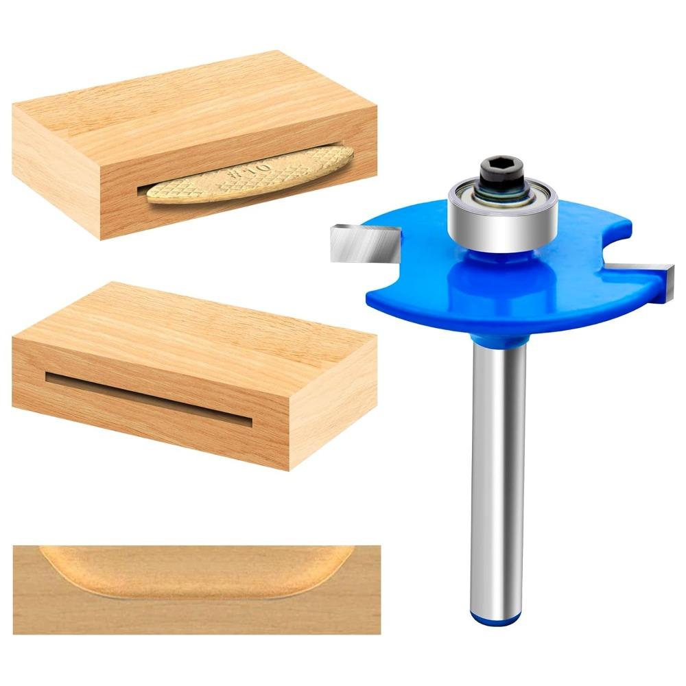 Biscuit Jointer Router Bit 1/4 Inch Shank, Biscuit Joint Slot Cutter Router Bit, Wood Biscuit Cutter, Woodworking Cutter Tool
