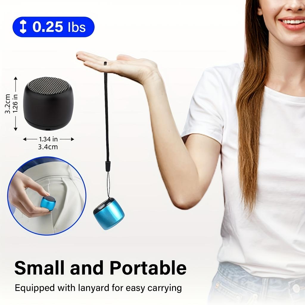 Mini Wireless Speaker M1 with Subwoofer, Portable BluetoothSpeaker Stereo HiFi Sound, Small But Powerful Bass for Outdoor Sports