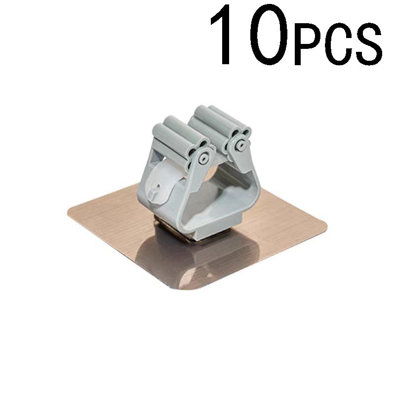 1-10pcs Adhesive Multi-Purpose Hooks Wall Mounted Mop Organizer Holder RackBrush Broom Hanger Hook Kitchen Bathroom Strong Hooks