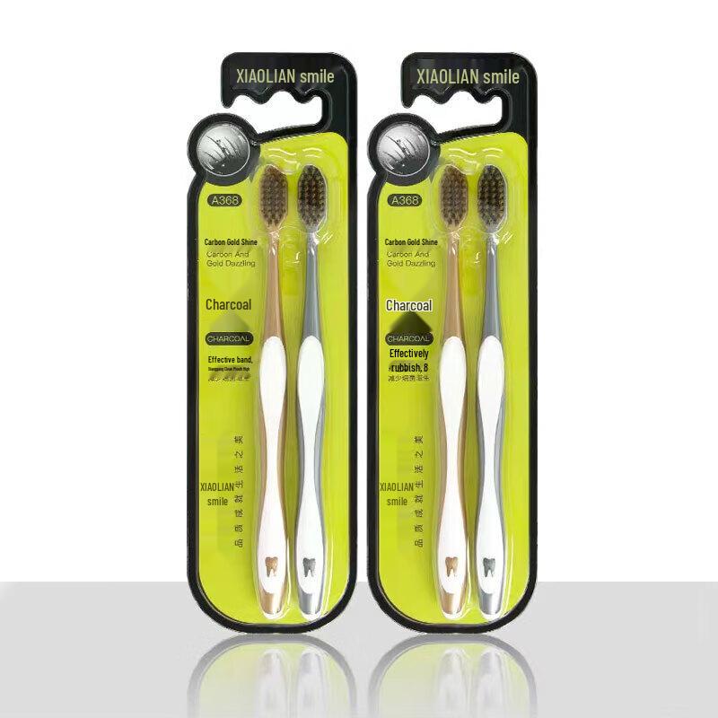 

Changxiao Smiling Face Charcoal Gold Super Soft Toothbrush 4-Pack