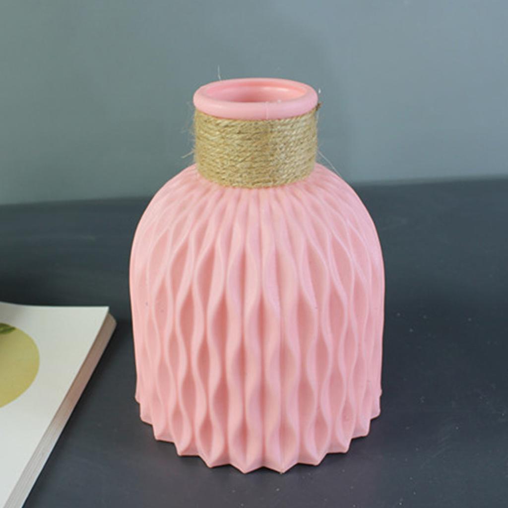 Plastic Flower Vase with Modern European Anticeramic Look for Flower Arrangement on Desk Bedroom Dining Table and Wedding