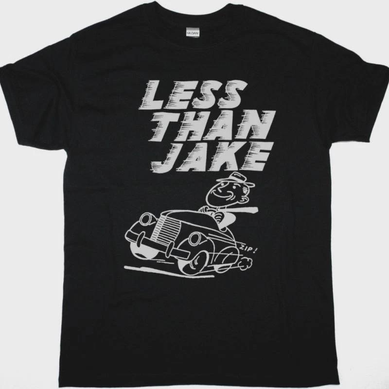 

LESS THAN JAKE DRIVING CAR NEW BLACK 100% Cotton T-shirt Mens Womens Tees Top 3XL