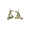 Rural Style Creative Cartoon Resin Handicraft Rabbit Figurine for Tabletop Decoration, Home and Garden Decor Item